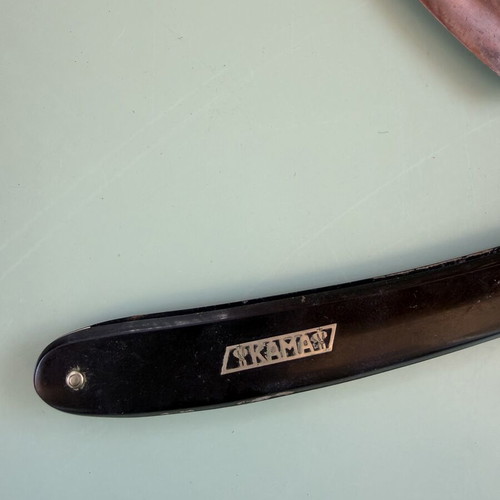 KAMA vintage straight razor with original case
