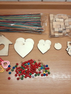 Wooden craft materials and elements new