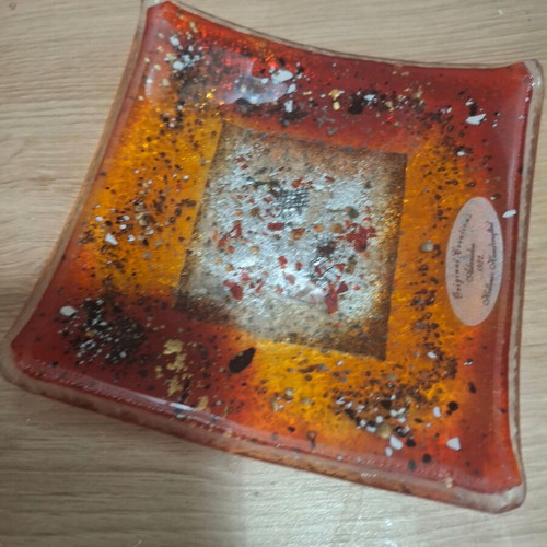 Glass candle holder like new