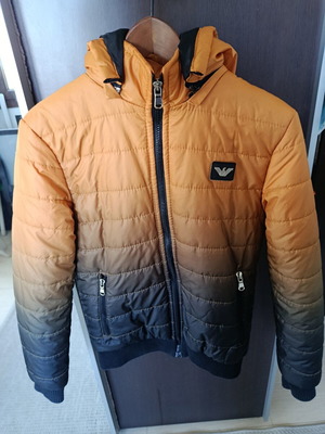 Giorgio Armani jacket small, like new, black and orange
