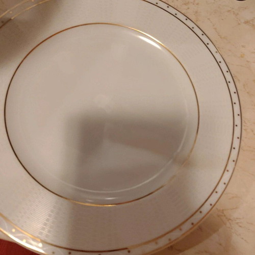 Ionia Silk shallow plates set like new, 18 pieces, large and small