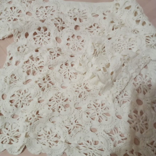 Handmade blouse used, cotton, white
