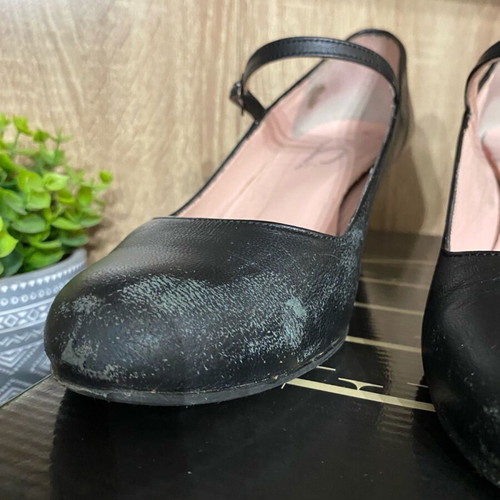 Ellen women's black dance pumps used, size 37, renewed heels