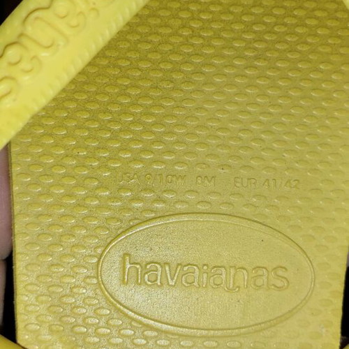 Havaianas flip flops used, size 39-40, yellow