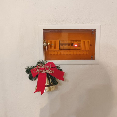 Christmas bell used, 11 cm height, 10 cm diameter