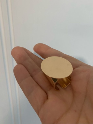 Adjustable ring made of gold-colored steel new