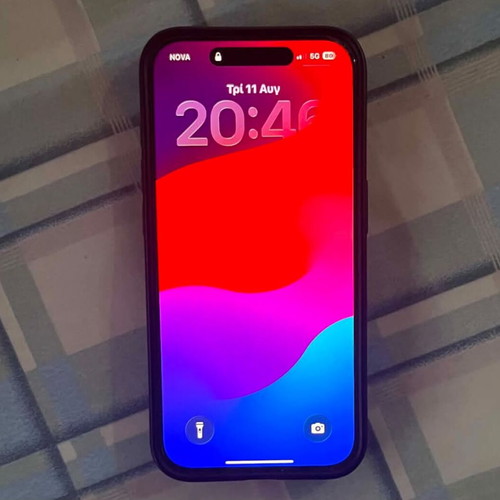 Apple iPhone 15 Pro 256GB black with case
