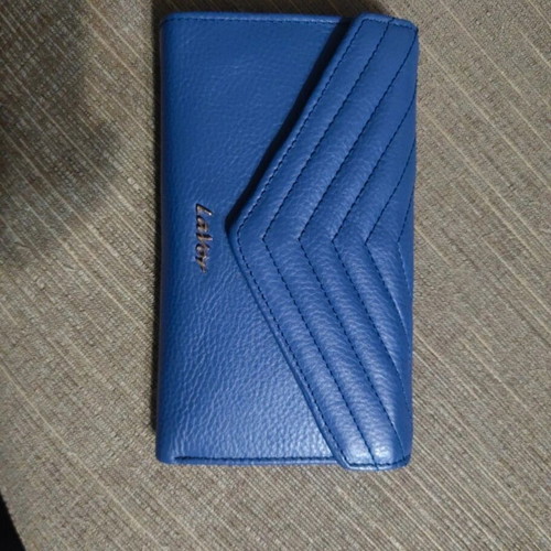 Lavor leather wallet new, blue