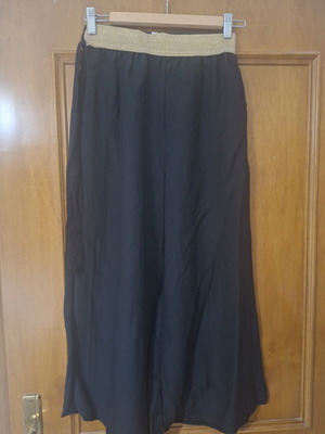 Women's zip culottes black one size new
