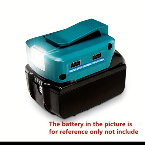 Led flashlight for Makita batteries new with two USB ports