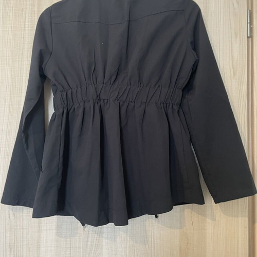 Jacket parka black used, size S, lightweight spring-summer