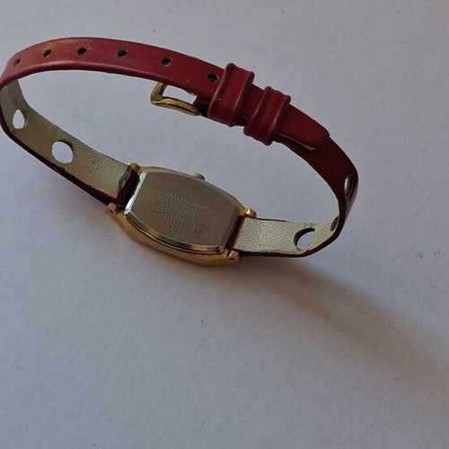Orient women's watch used, black dial, gold case