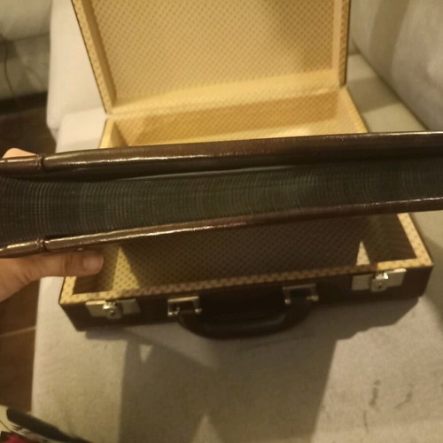 Authentic leather suitcase with luxury XL photo album 40 pages like new