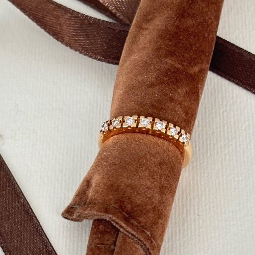 Half-Eternity Ring Rose Gold K18 with Diamonds like new