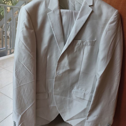 Berto Lucci gray suit set like new, jacket no 54, pants no 56