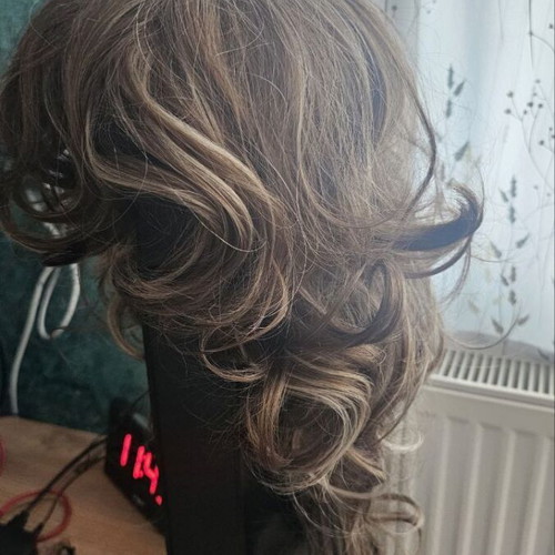 Wig from the 70s new, golden curly hair