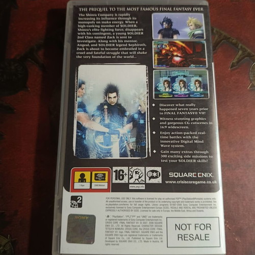Crisis Core: Final Fantasy VII PSP game like new, European edition