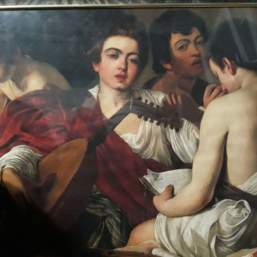 Caravaggio painting used with aluminum frame 55x71 cm