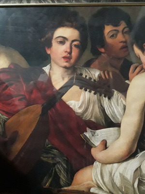 Caravaggio painting used with aluminum frame 55x71 cm