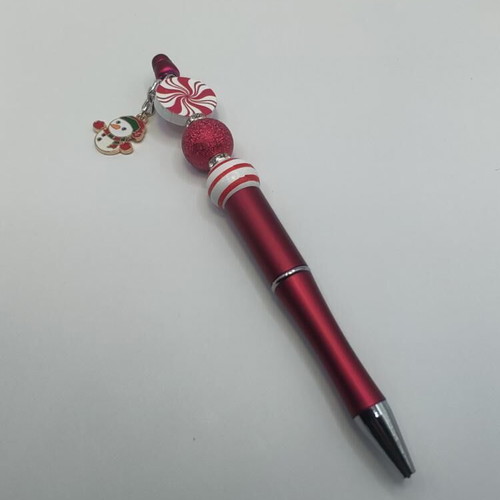 Handmade pen with festive details new, Christmas themed
