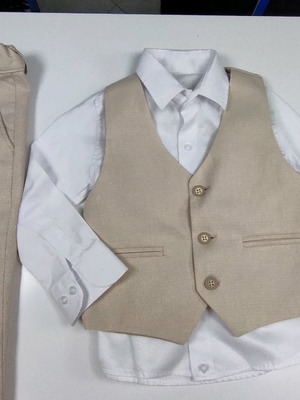 Terry boys' suit like new, size 110, beige