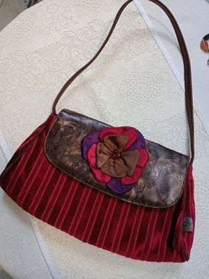 Marks & Spencer Per Una velvet handbag new, early 2000s