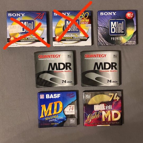 Md recording discs new, pack of 5 sealed