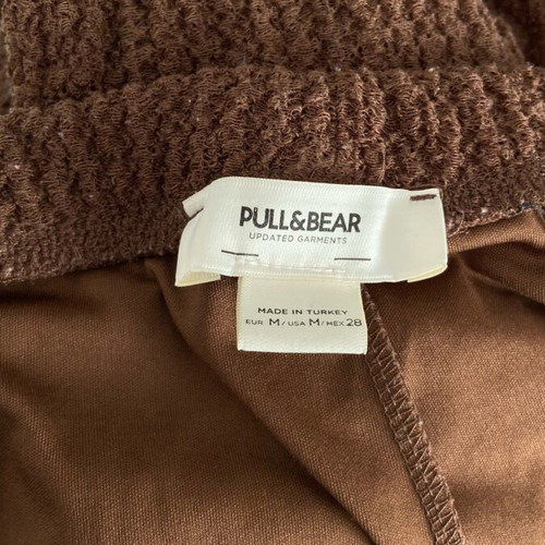 Pull & Bear brown summer pants used, semi-transparent, straight leg, size M