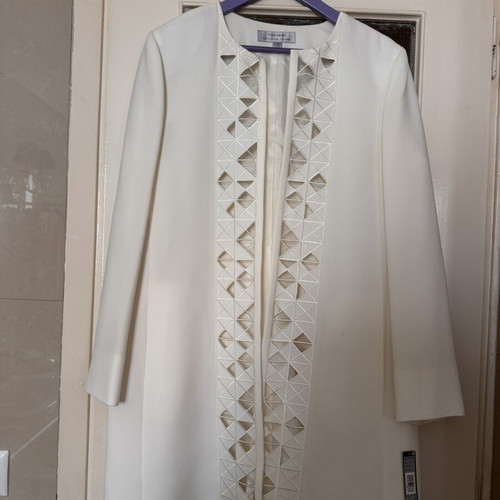 White Jacket Coat new with label, intricate design, size XL