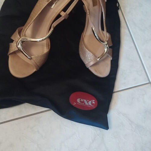 Exe gold high heel sandals size 38.5-39