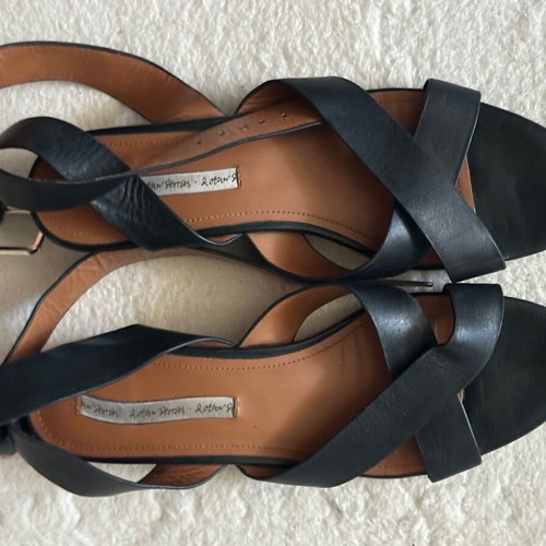 & Other Stories leather sandals, size 39, black