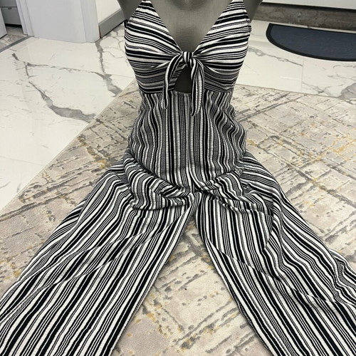 Pull & Bear striped jumpsuit like new XS sporty elegant