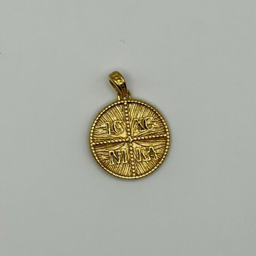 Gold 9K Double-Sided Konstantinato Pendant New