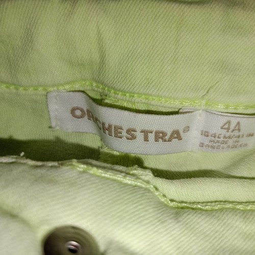 Orchestra denim shorts like new, pastel lime color