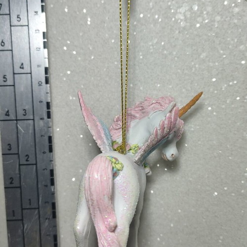 Pink unicorn hanging ornament
