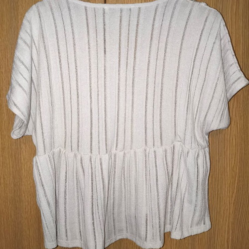 Mango MNG Suit beige knitted blouse S with V neckline like new