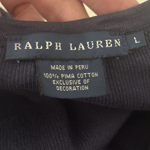 Ralph Lauren Ribbed Sleeveless Top L like new, blue