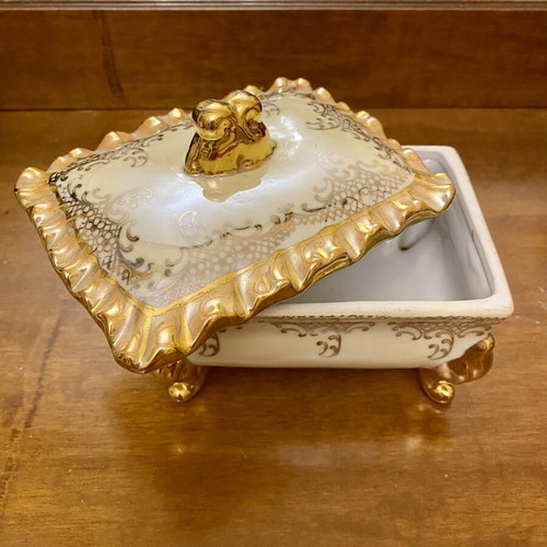 Vintage Japanese Jewelry Box 24k Gold from Greek Royal Palaces mint condition