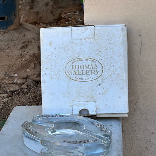 Thomas Gallery Crystal Ashtray 24% Lead Crystal like new with box