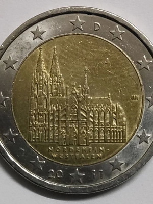 Γερμανικό επετειακό δίευρο 2€ 2011 Nordrhein-Westfalen Kölner Dom mint J σαν καινούργιο