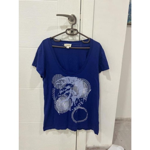 Diesel women's t-shirt size large like new, blue, graphic print
