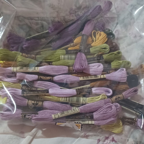 Unstitched Flower Embroidery with Threads