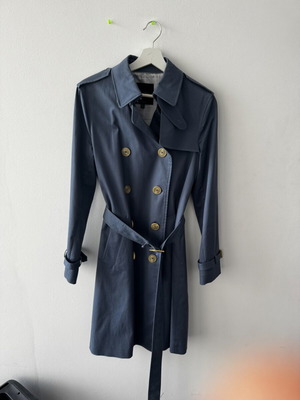 Massimo Dutti trench coat like new, steel blue, size M