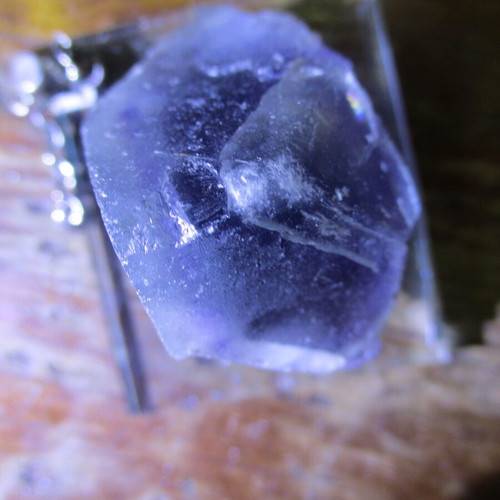 Purple Fantom Fluorite mineral new, double crystallization, size 3 cm