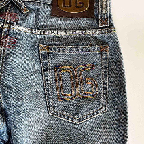Dolce & Gabbana vintage denim jeans like new, straight fit, ripped, size 42 It