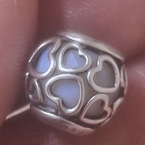Pandora Charm Open Your Heart with Lilac Crystal, like new