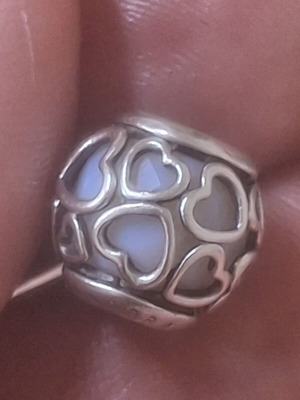 Pandora Charm Open Your Heart with Lilac Crystal, like new