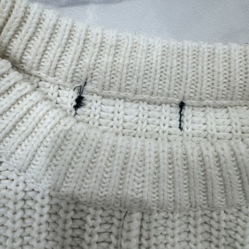 White knitted blouse used, size S