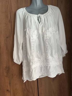 Made in Italy women's viscose blouse, M-L, white