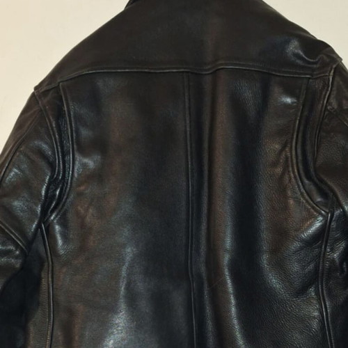 Golden Bear men's real leather jacket Medium used, black